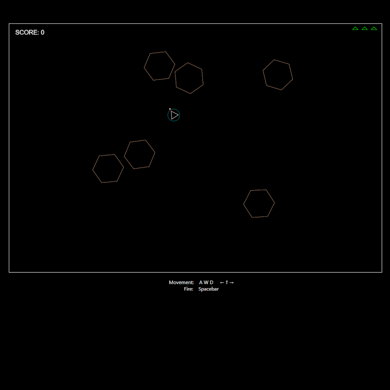 Screenshot of Asteroids-JS